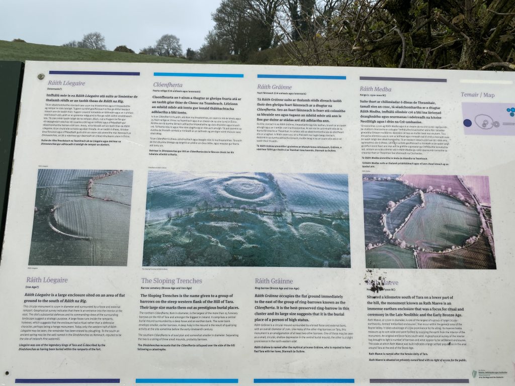 Site over information sigh at the Hill of Tara