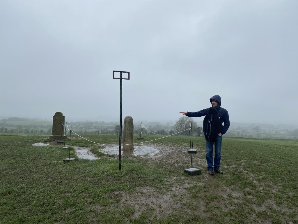 Photograph of the La Fail, the inauguration stone of Tara, taken in the rain