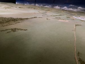 Exhibit at the Battle of the Boyne Visitor Centre showing laser display of troop movements during the battle