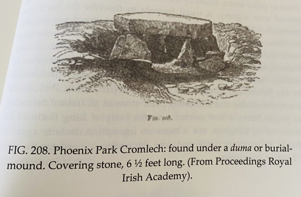 Phoenix park cromlech as depicted in Joyce's book on Ancient Ireland