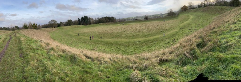 Panoramic photo of the Giant's Ring Belfast
