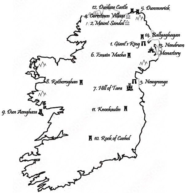 Image of ancient historical sites in Ireland