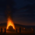 Hill of Uisneach fire celebrations reconstruction