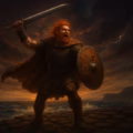 Finn MacCool the Irish warrior giant from the Fenian Cycle and associated with the mythology of the Giant's Causeway