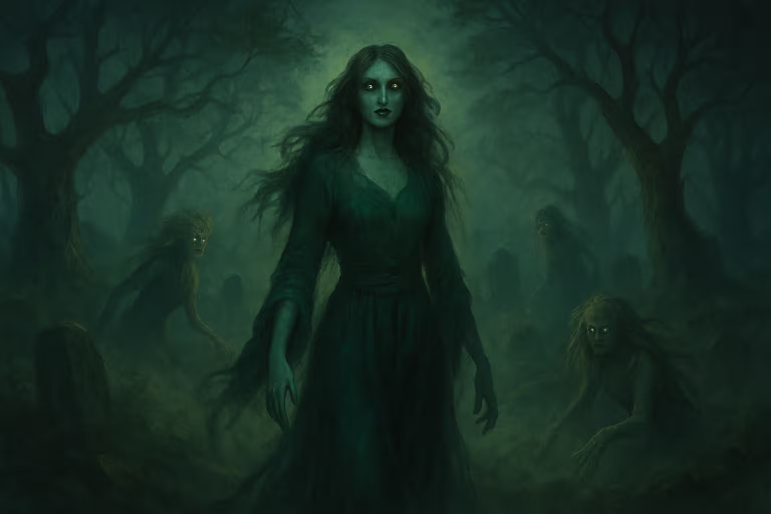 Digital fantasy representation of the Irish fairy folk, the Aos Si