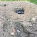 Bullaun Stone Ireland at Antrim Round Tower