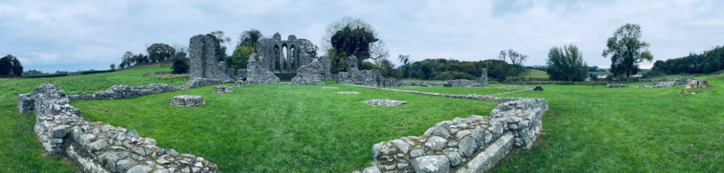 Panoramic photograph of Inch Abbey in Northern Ireland taken by Daniel Kirkpatrick