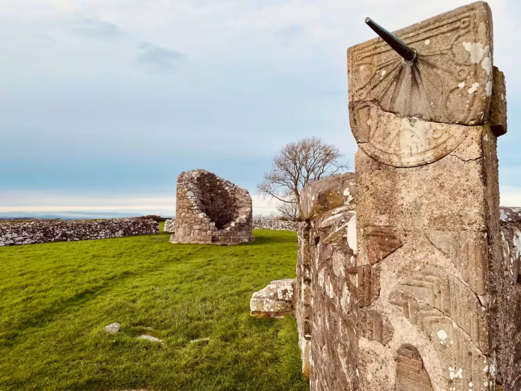 Photograph of the medieval sundial at the Nendrum Monastic Site in Northern Ireland taken by Daniel Kirkpatrick