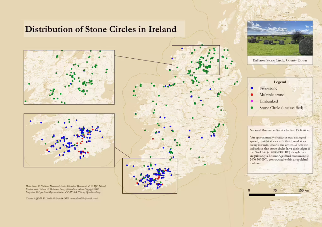 Stone Circles Map Ireland