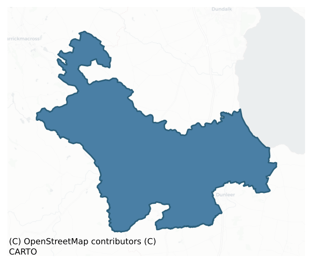 Detailed boundary map of ARDEE barony, LOUTH