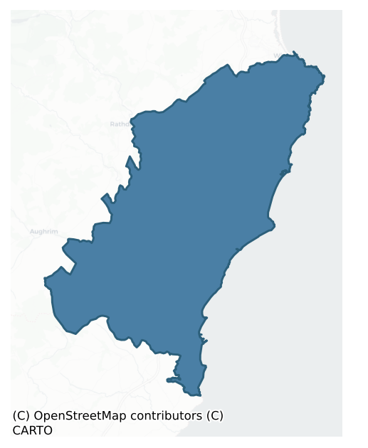Detailed boundary map of ARKLOW barony, WICKLOW