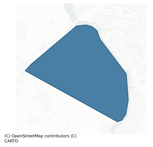 Detailed boundary map of ATHLONE SOUTH barony, WESTMEATH