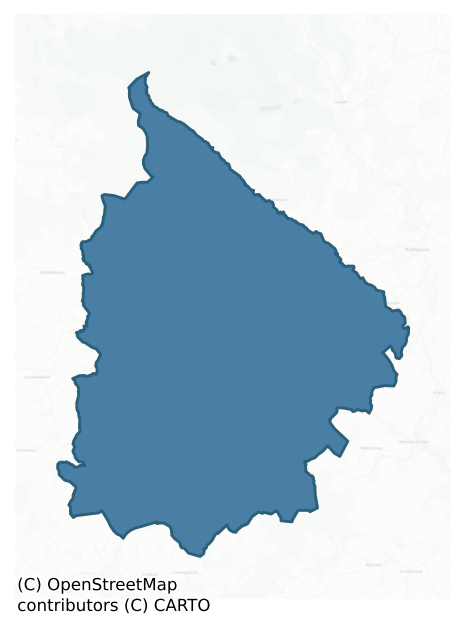 Detailed boundary map of BALLINACOR SOUTH barony, WICKLOW