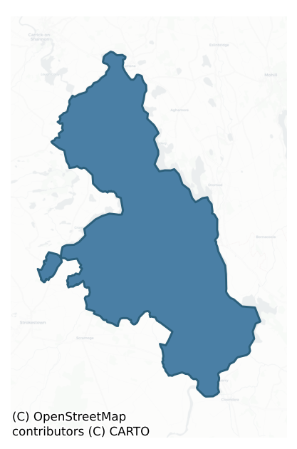 Detailed boundary map of BALLINTOBER NORTH barony, ROSCOMMON