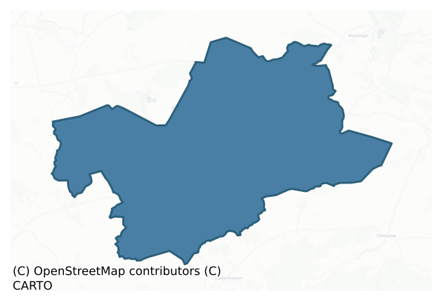 Detailed boundary map of BALLYBOY barony, OFFALY