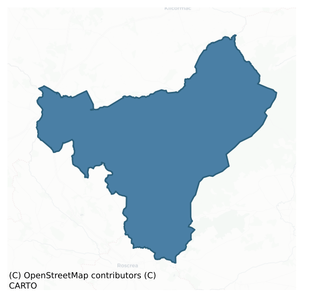 Detailed boundary map of BALLYBRITT barony, OFFALY