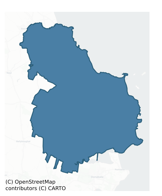 Detailed boundary map of BALROTHERY EAST barony, DUBLIN