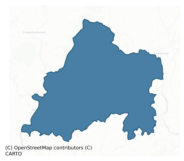 Detailed boundary map of BANTRY barony, WEXFORD