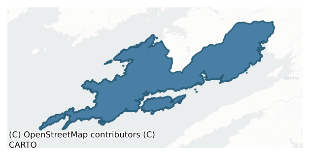 Detailed boundary map of BEAR barony, CORK