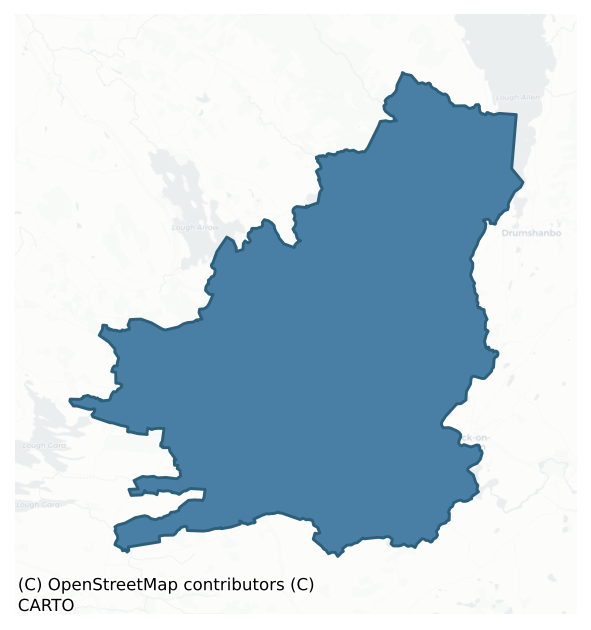 Detailed boundary map of BOYLE barony, ROSCOMMON