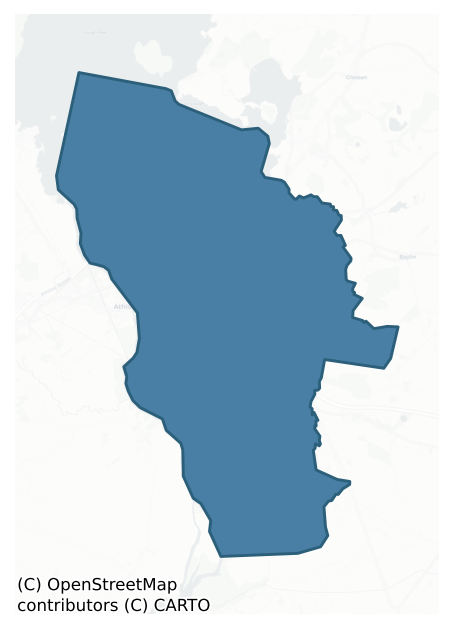 Detailed boundary map of BRAWNY barony, WESTMEATH