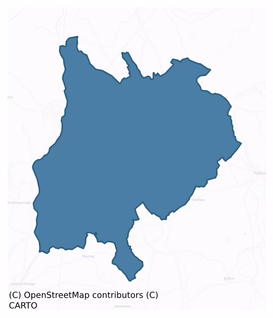 Carlow — Barony Boundary Map