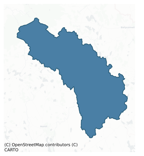 Detailed boundary map of CARRIGALLEN barony, LEITRIM