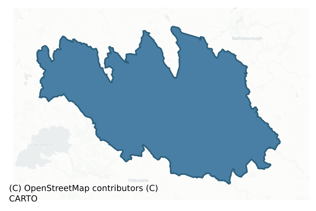 Detailed boundary map of CASTLERAHAN barony, CAVAN