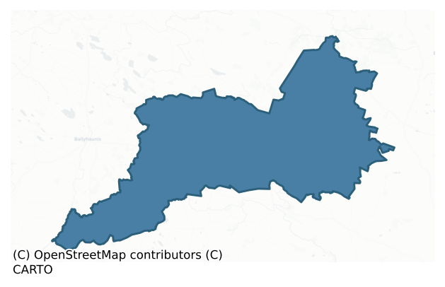 Detailed boundary map of CASTLEREAGH barony, ROSCOMMON