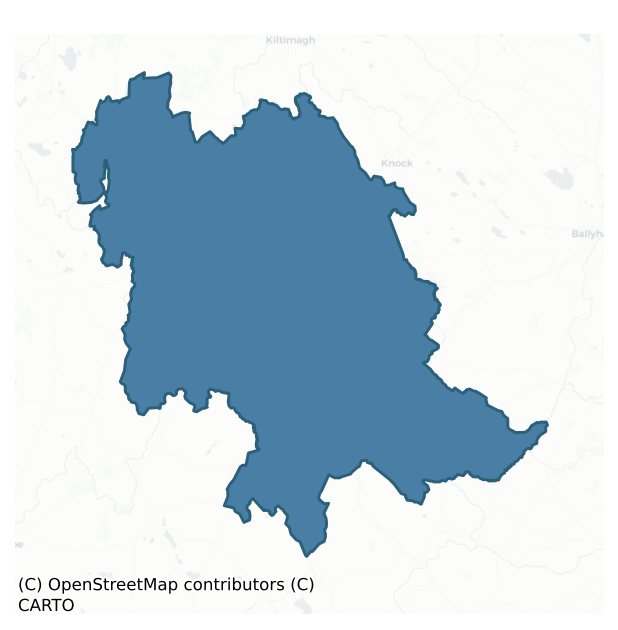 Detailed boundary map of CLANMORRIS barony, MAYO