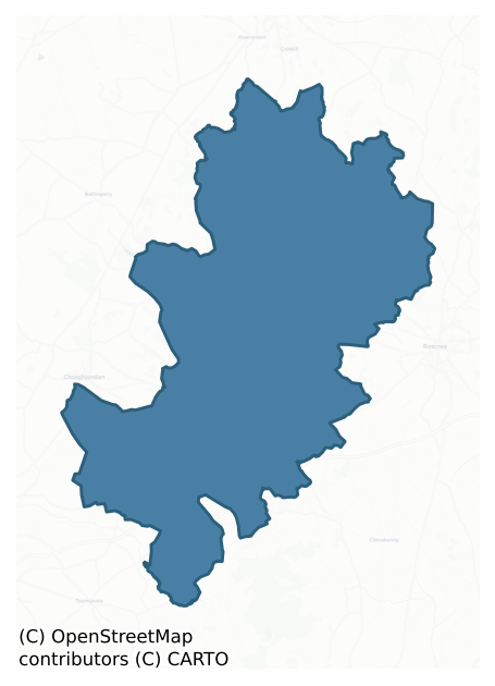 Detailed boundary map of CLONLISK barony, OFFALY