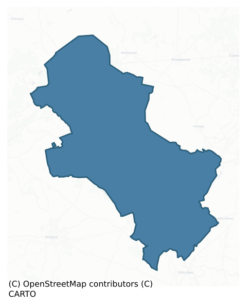 Detailed boundary map of CONNELL barony, KILDARE