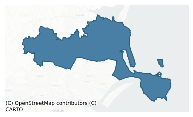 Detailed boundary map of COOLOCK barony, DUBLIN