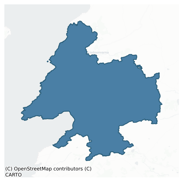 Detailed boundary map of CORCOMROE barony, CLARE