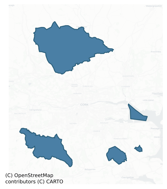 Detailed boundary map of CORK barony, CORK