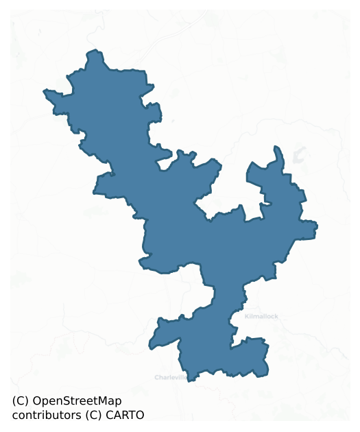 Detailed boundary map of COSHMA barony, LIMERICK