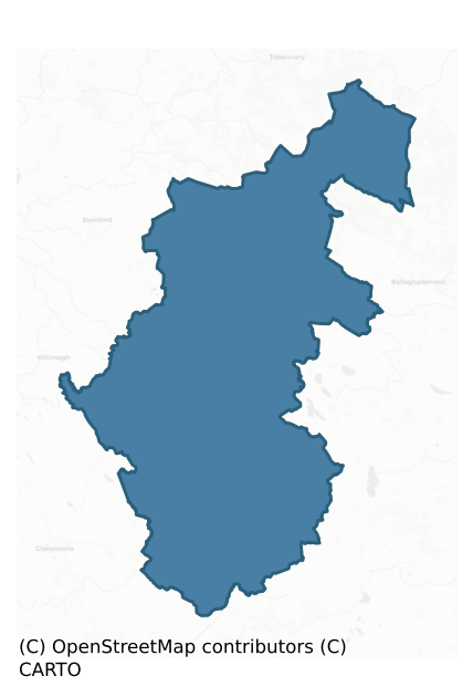 Detailed boundary map of COSTELLO barony, MAYO