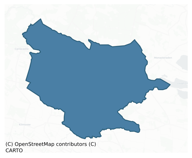 Detailed boundary map of COSTELLO barony, ROSCOMMON