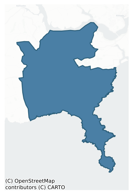 Detailed boundary map of COURCEYS barony, CORK