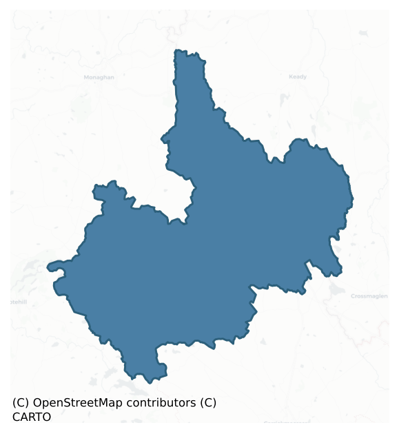 Detailed boundary map of CREMORNE barony, MONAGHAN