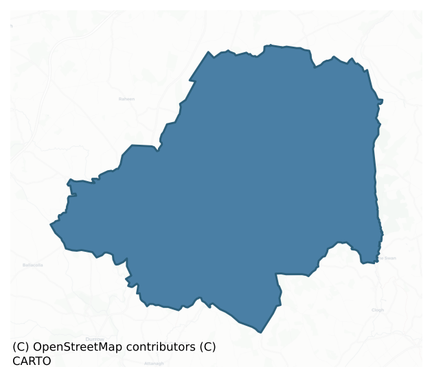 Detailed boundary map of CULLENAGH barony, LAOIS