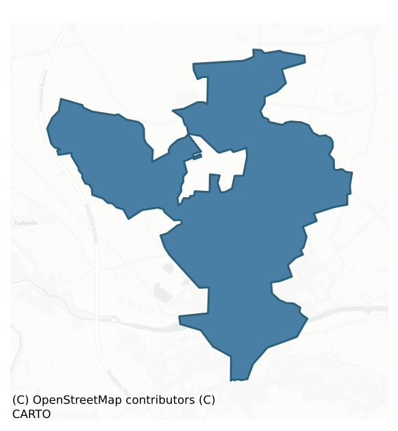 Detailed boundary map of DROGHEDA barony, LOUTH