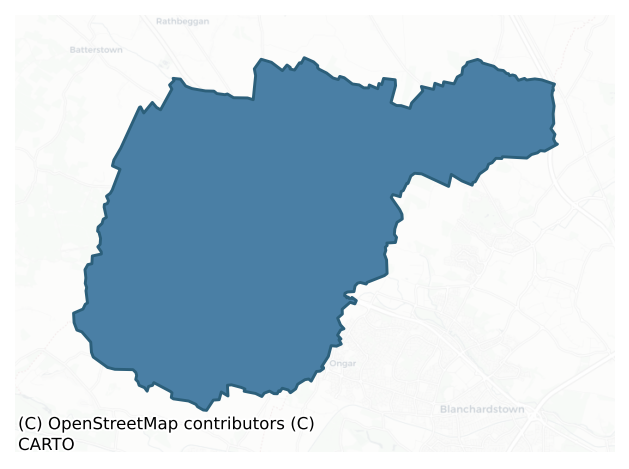 Detailed boundary map of DUNBOYNE barony, MEATH