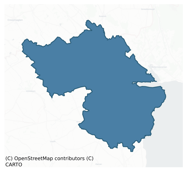 Detailed boundary map of DUNDALK UPPER barony, LOUTH