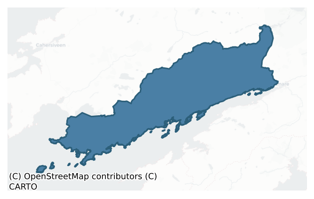 Detailed boundary map of DUNKERRON SOUTH barony, KERRY