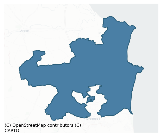 Detailed boundary map of FERRARD barony, LOUTH