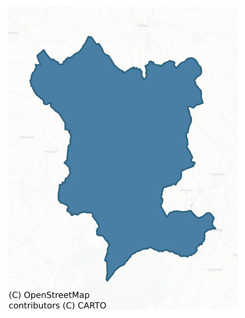 Detailed boundary map of FORTH barony, CARLOW