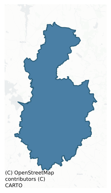 Detailed boundary map of GALLEN barony, MAYO