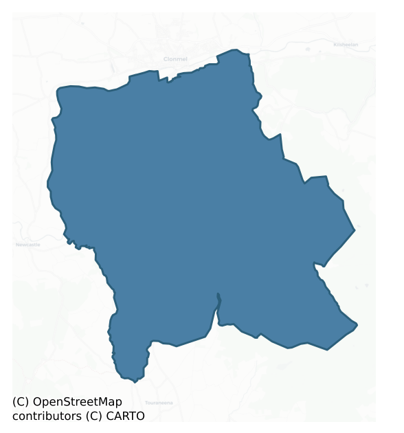 Detailed boundary map of GLENAHIRY barony, WATERFORD