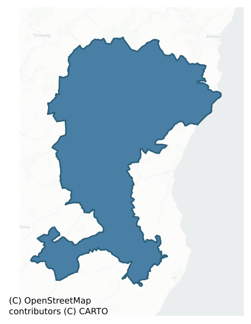 Detailed boundary map of GOREY barony, WEXFORD